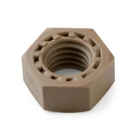 Essentra Hex Nut M4 7.0 mm PEEK Light Brown [184040070409]; 10220818