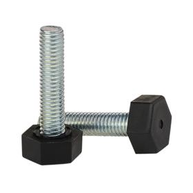 Essentra Hexagonal Adjustable Feet 25.0 mm M8 15.0 mm Black [499343]; 10290675