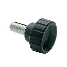 Essentra Knurled Knob 40.0 mm M10 Nylon Polymer Black [1219093]; 10188897