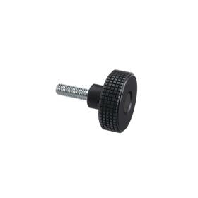 Essentra Knurled Knob 31.0 mm M5 PP Black [1219110]; 10189016