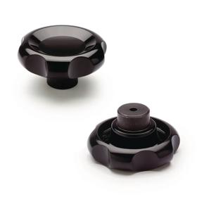 Essentra Handwheel 61.0 mm Pre-Drilled Blind Hole 6.0 mm PA Black [1219061]; 10188705