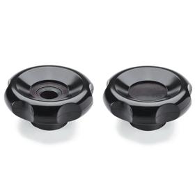 Essentra Lobed Knob 80.0 mm Non Threaded 40.0 mm PA Black [1219081]; 10188774