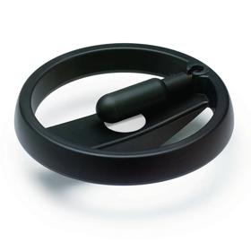 Essentra Handwheel 80.0 mm Reamed Hole 18.0 mm 17.0 mm PP Black [1219225]; 10189887