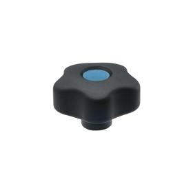 Essentra Soft Touch Handwheel 43.0 mm Female M8 PP;TPE Blue [267084300939]; 10364987
