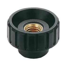 Essentra Knurled Knob M5 10.0 mm Nylon Polymer Black [258051659935]; 10222386