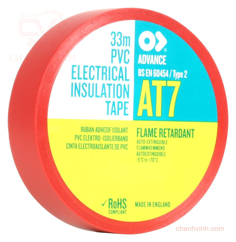Advance Tapes AT7 RED 33M X 19MM