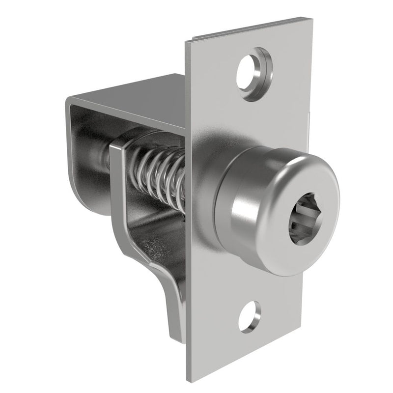SOUTHCO Compression Latch, Self-Adjusting, Large Size, Tool Locking, Hex Head, 3.2-19mm Grip, Steel, Zinc Plated, Bright Chromate [14-10-91-11]