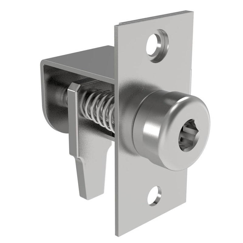 SOUTHCO Compression Latch, Self-Adjusting, Large Size, Tool Locking, Hex Head, 9.5-31.8mm Grip, Steel, Zinc Plated, Bright Chromate [14-10-93-11]