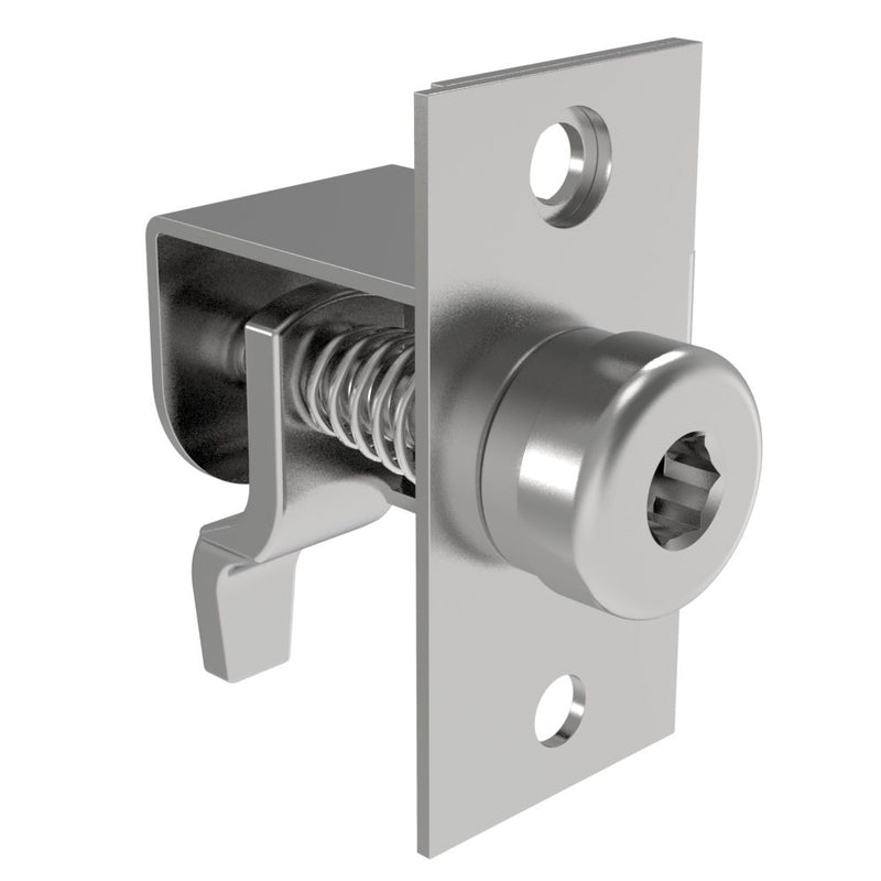 SOUTHCO Compression Latch, Self-Adjusting, Large Size, Tool Locking, Hex Head, 22.2-42.9mm Grip, Steel, Zinc Plated, Bright Chromate [14-10-94-11]