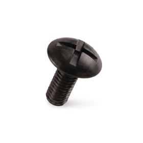 Essentra Screw Slotted Drive M5  10.0 mm Nylon Black [276501059902]; 10367001