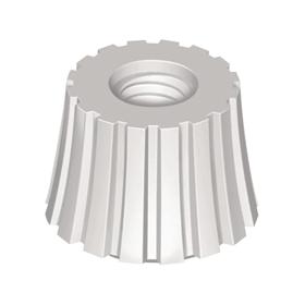Essentra Conical Knurled Nut M4 16.0 mm 12.0 mm Nylon Natural [570010000002]; 10404447