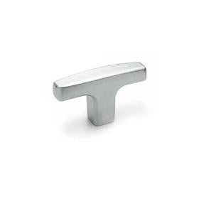 Essentra T-Handle Knob 80.0 mm M10 Threaded Female Aluminium Silver [1504770]; 10502174