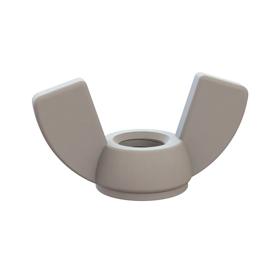 Essentra Wing Nut M8 x 1.25 18.3 mm 34.8 mm Nylon 6/6 Natural [06M080125WN]; 10327470