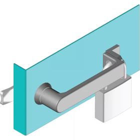 Essentra Quarter Turn L-Handle 45.0 mm 18.5 mm Zamak [211111136E]; 20065331