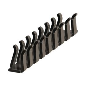Essentra Grommet Strip 0.7 mm 1.1 mm 5.0 mm Stainless Steel Black [MCGF-1N]; 10160633