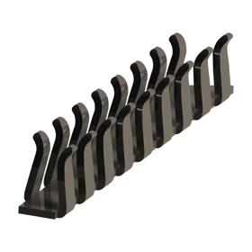 Essentra Grommet Strip 1.1 mm 1.4 mm 5.0 mm Stainless Steel Black [MCG-2N]; 10641378
