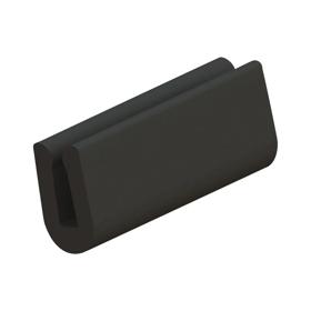 Essentra Grommet Strip 0.76 mm 1.6 mm 12.7 mm TPE Black [RG-1]; 10165973