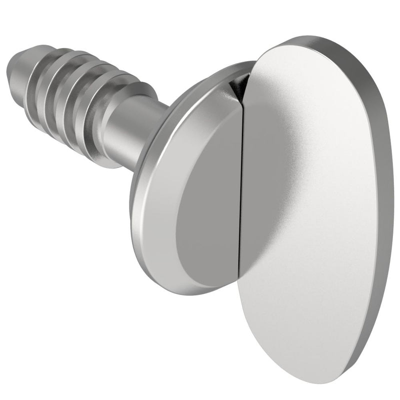 SOUTHCO Fast Lead Screw, Large Size, Wing, 3.1mm (.12 in) Max. Outer Panel, Stainless Steel, Passivated [17-12-404-12]