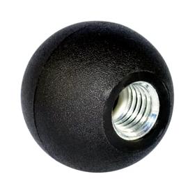 Essentra Ball Knob 1.250 in M6 x 1.0 PP Black [KNM6----B2---22]; 10558812