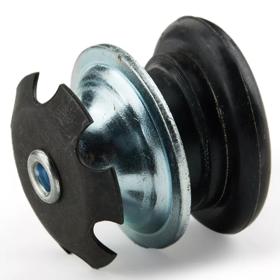 Essentra Push-In Glide 23.4 mm Black Steel;Nylon [551602]; 10302989