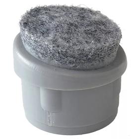 Essentra Round Push-In Glide Grey Nylon [550463]; 10402894