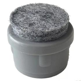Essentra Round Push-In Glide Grey Nylon [550467]; 10402931