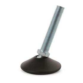 Essentra Adjustable Swivel Feet 25.0 mm M8 Black [110728]; 10186794