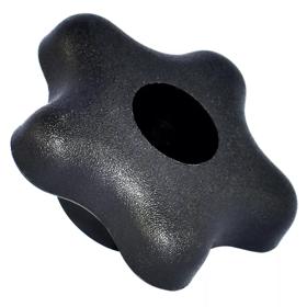 Essentra Star Knob 2.250 in M10 PP Black [KNH6-HEX5SA----]; 10558713