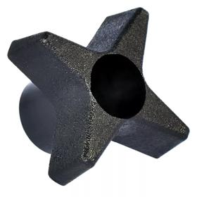 Essentra Star Knob 1.750 in M6 PP Black [KNH4-HEX4P4----]; 10558546