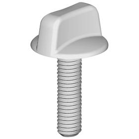 Essentra Knurled Screw M5 8.0 mm Nylon Natural [429005500002]; 10376249