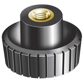 Essentra Knurled Knob M4 Nylon 6 Black [KTSR-15M04F]; 10159606