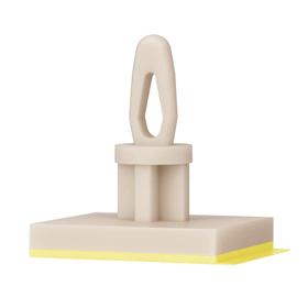 Essentra Adhesive Base Spacer 17.8 mm 25.4 mm PA UL94 V-2 [CBSB-16-01A2-RT]; 10001264