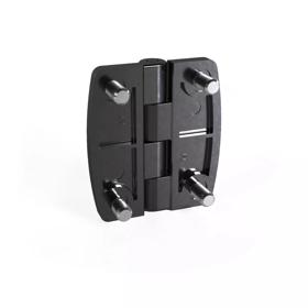 Essentra Leaf Hinge 80.0 mm 70.0 mm 15.0 mm Black [1399121E]; 20063306