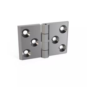 Essentra Leaf Hinge 76.0 mm 50.0 mm 6.0 mm Silver [099116E]; 20121631