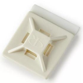 Essentra Cable Tie Holder Adhesive ABS White [FTH-40A-RT]; 10155257