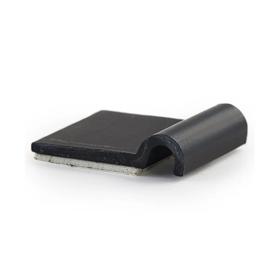 Essentra Cable Clamps - Half U, Adhesive Mount 4.4 mm PVC Black [HUC-2-RT]; 10157817