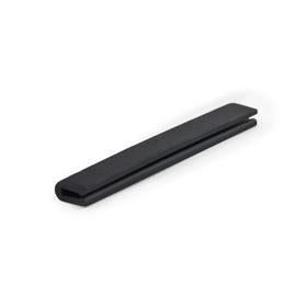 Essentra Grommet Strip 1.52 mm 2.36 mm 12.7 mm TPE Black [RG-2]; 10165980