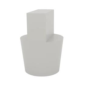 Essentra Tapered Plug with Tab (ID) Natural Silicone [20566647]; 20566647