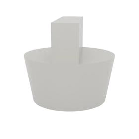 Essentra Tapered Plug with Tab (ID) Natural Silicone [20566661]; 20566661