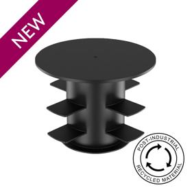 Essentra Ribbed Pipe-End Plug 17.8 mm 34.5 mm LDPE - PIR Black [20571306]; 20571306
