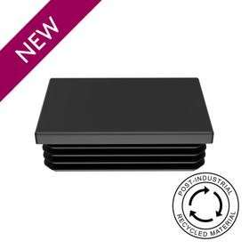 Essentra Rectangular Tube Insert 80.0 mm 20.0 mm 1.0 mm 3.0 mm Black LDPE - PIR [20591069]; 20591069