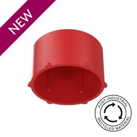 Essentra Soft Knurled Cap 29.4 mm 17.7 mm Red LDPE - PIR [20591663]; 20591663