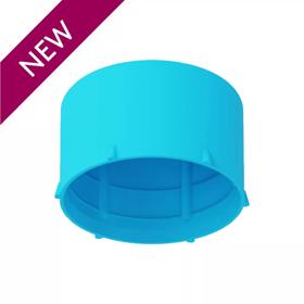 Essentra Soft Knurled Cap 29.4 mm 17.2 mm Blue TPE [20591908]; 20591908