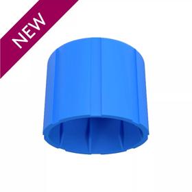 Essentra Soft Knurled Cap 12.3 mm 13.0 mm Blue TPE [20592677]; 20592677