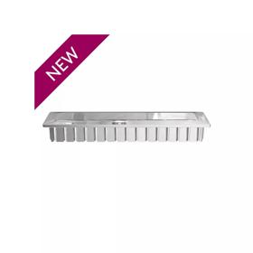 Essentra Rectangular Tube Insert 80.0 mm 40.0 mm 2.0 mm Silver ABS [20604172]; 20604172