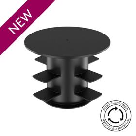 Essentra Ribbed Pipe-End Plug 38.0 mm-60.0 mm LDPE - PCR Black [20749804]; 20749804