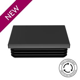 Essentra Rectangular Tube Insert 100.0 mm 60.0 mm Black LDPE - PCR [20752156]; 20752156