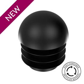Essentra Domed Round Tube Insert 16.0 mm Black LDPE - PCR [20753979]; 20753979