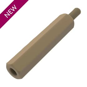 Essentra Hexagonal Spacers M4 10.0 8.0 Beige PEEK [20834166]; 20834166