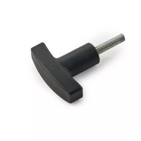 Essentra T-Handle Knob 71.0 mm M8 Threaded Stud Nylon 6 Black [466370]; 10261088